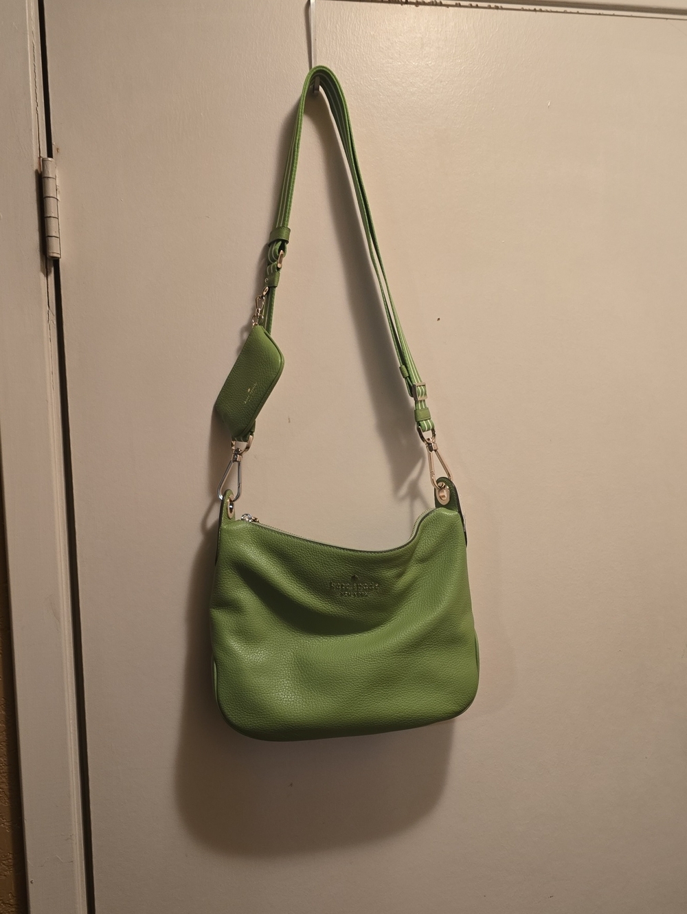 Kate Spade Green Pebbled Leather Shoulder Bag